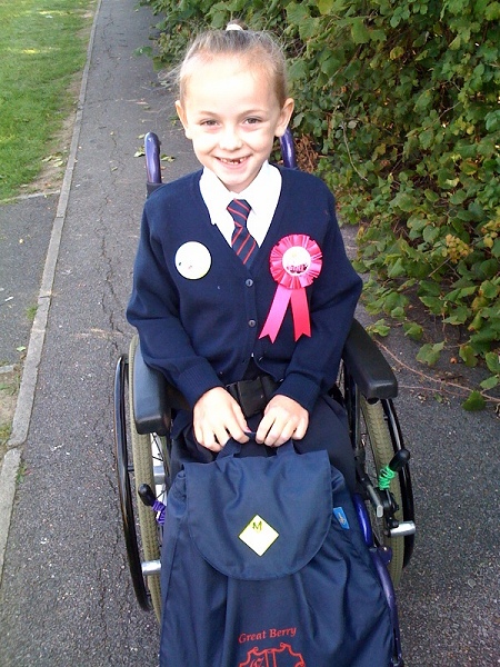 Daisy going back to school September 2010