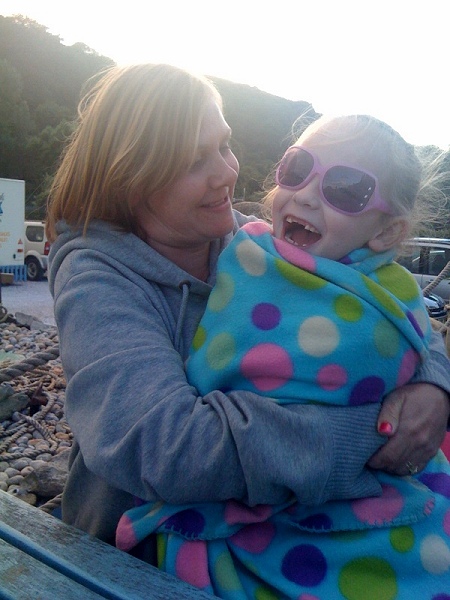 Daisy and Tracy on holiday August 2010